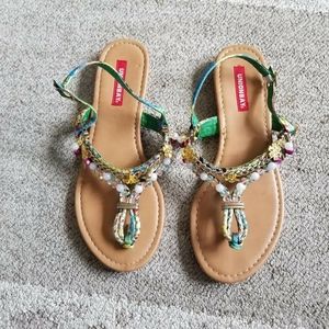 Unionbay Beaded Sandals Size 8